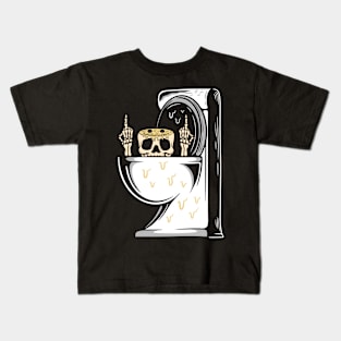 Toilet skull Kids T-Shirt